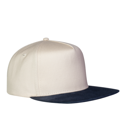 Gorra plana arena con negro