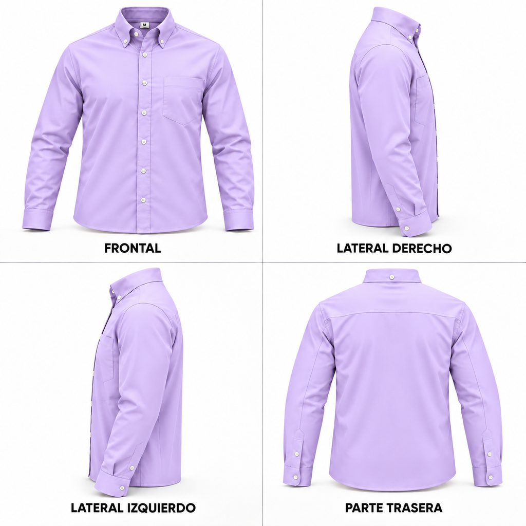 camisa oxford lila