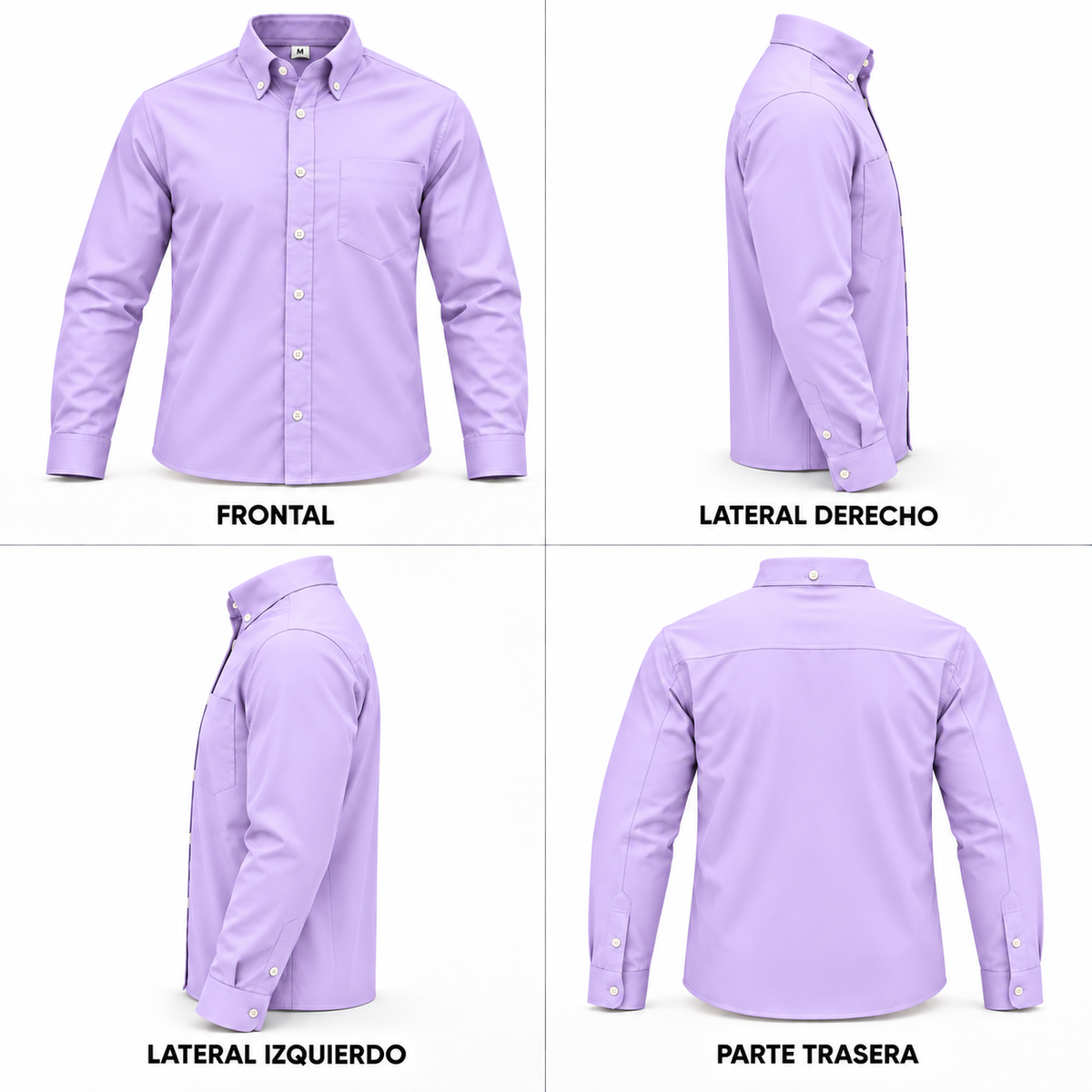 camisa oxford lila