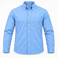 camisa gabardina color azul cielo