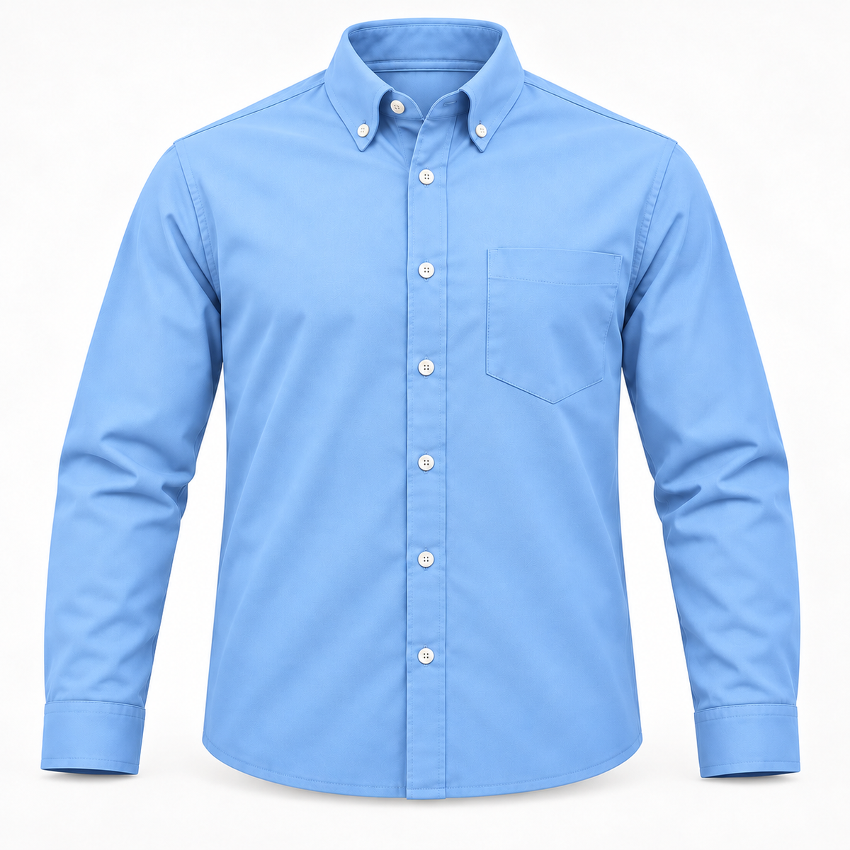 camisa gabardina color azul cielo