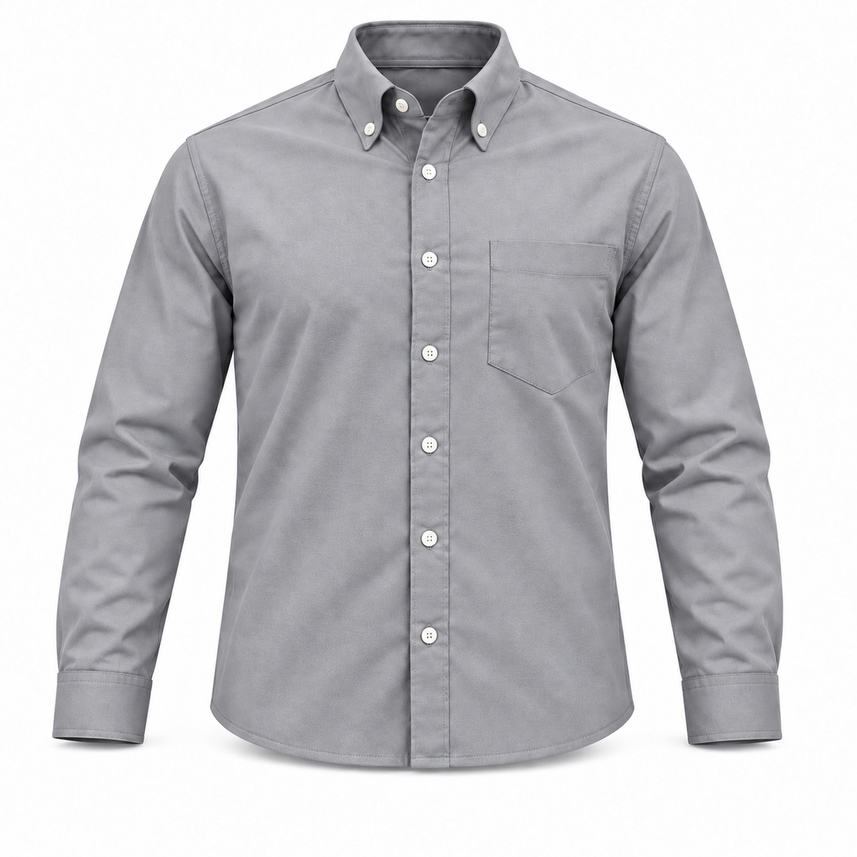 camisa tela oxford gris claro