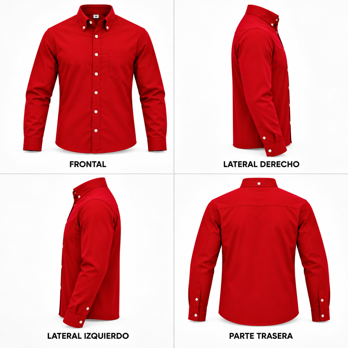 camisa gabardina color rojo