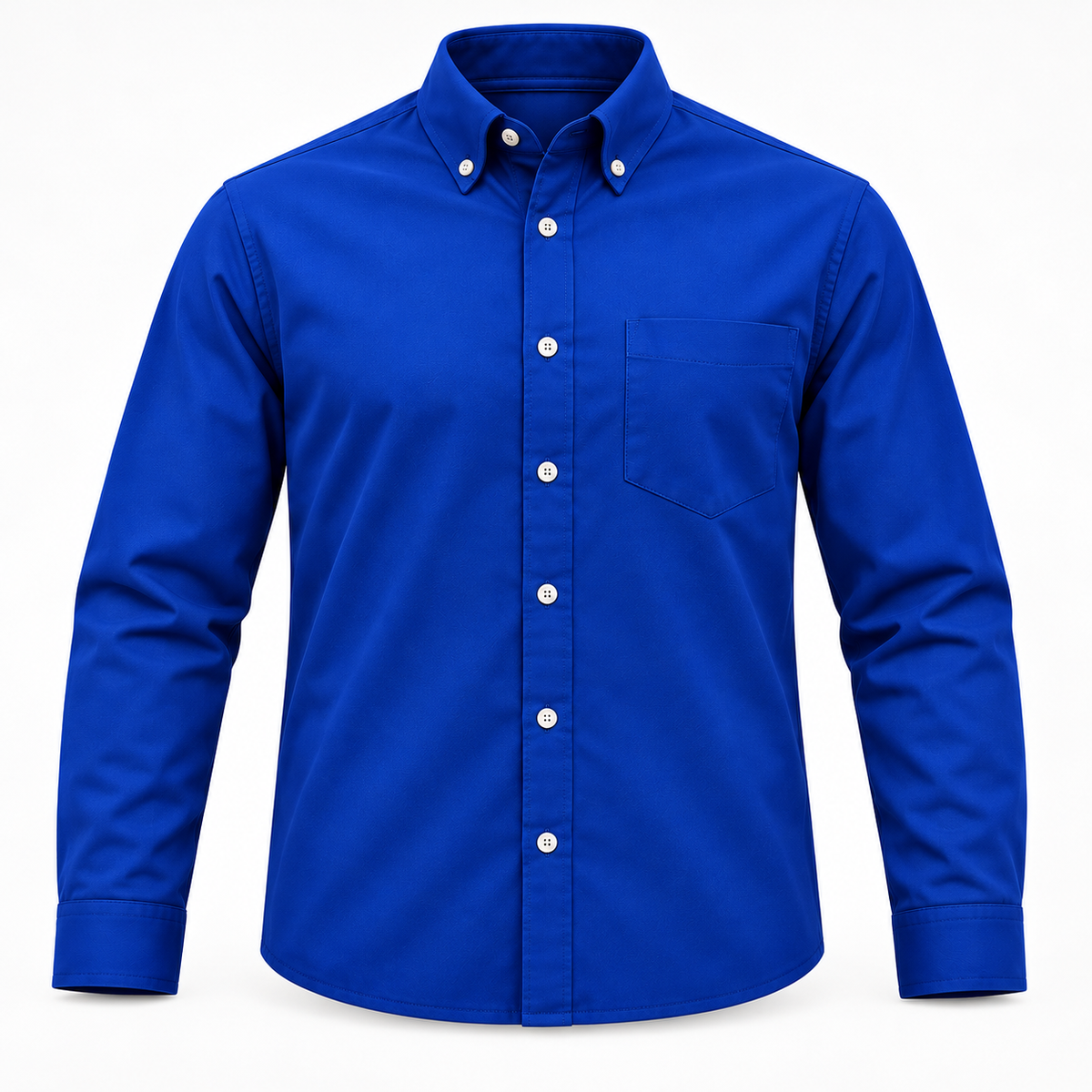 camisa gabardina azul rey
