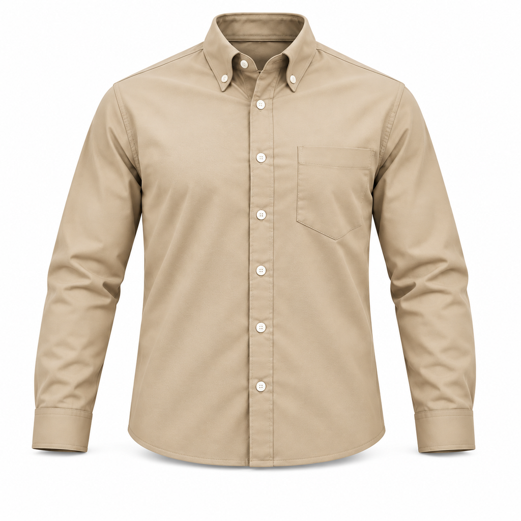 camisa gabardina beige