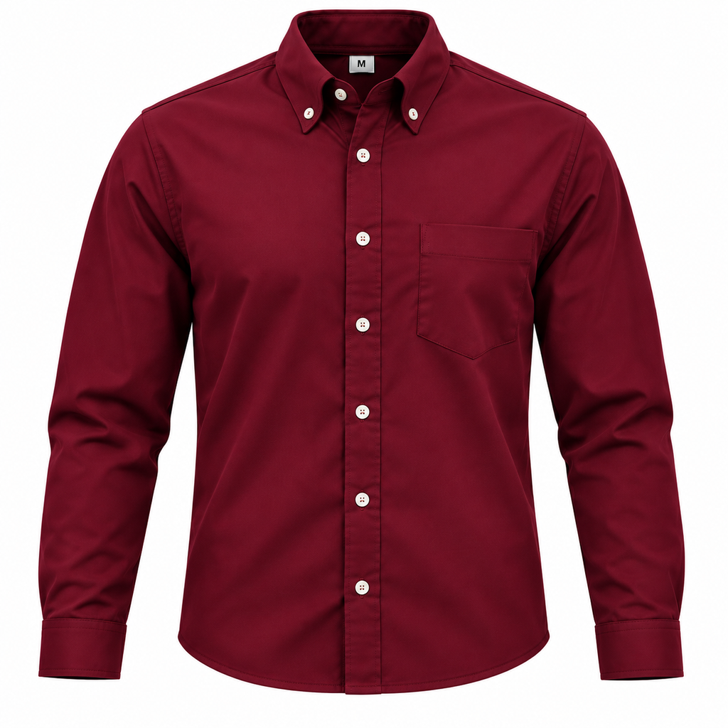 camisa gabardina vino