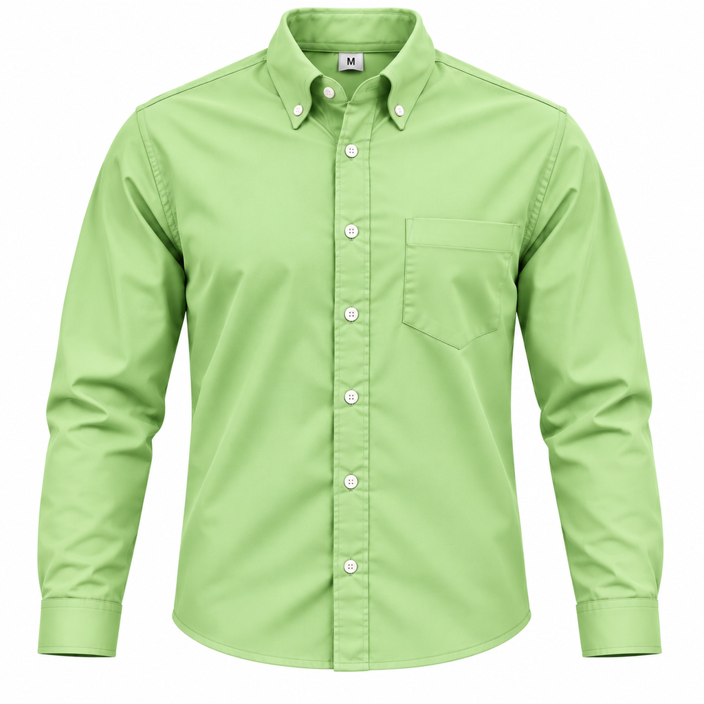 camisa oxford verde claro