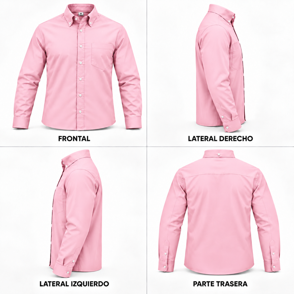 camisa oxford rosa