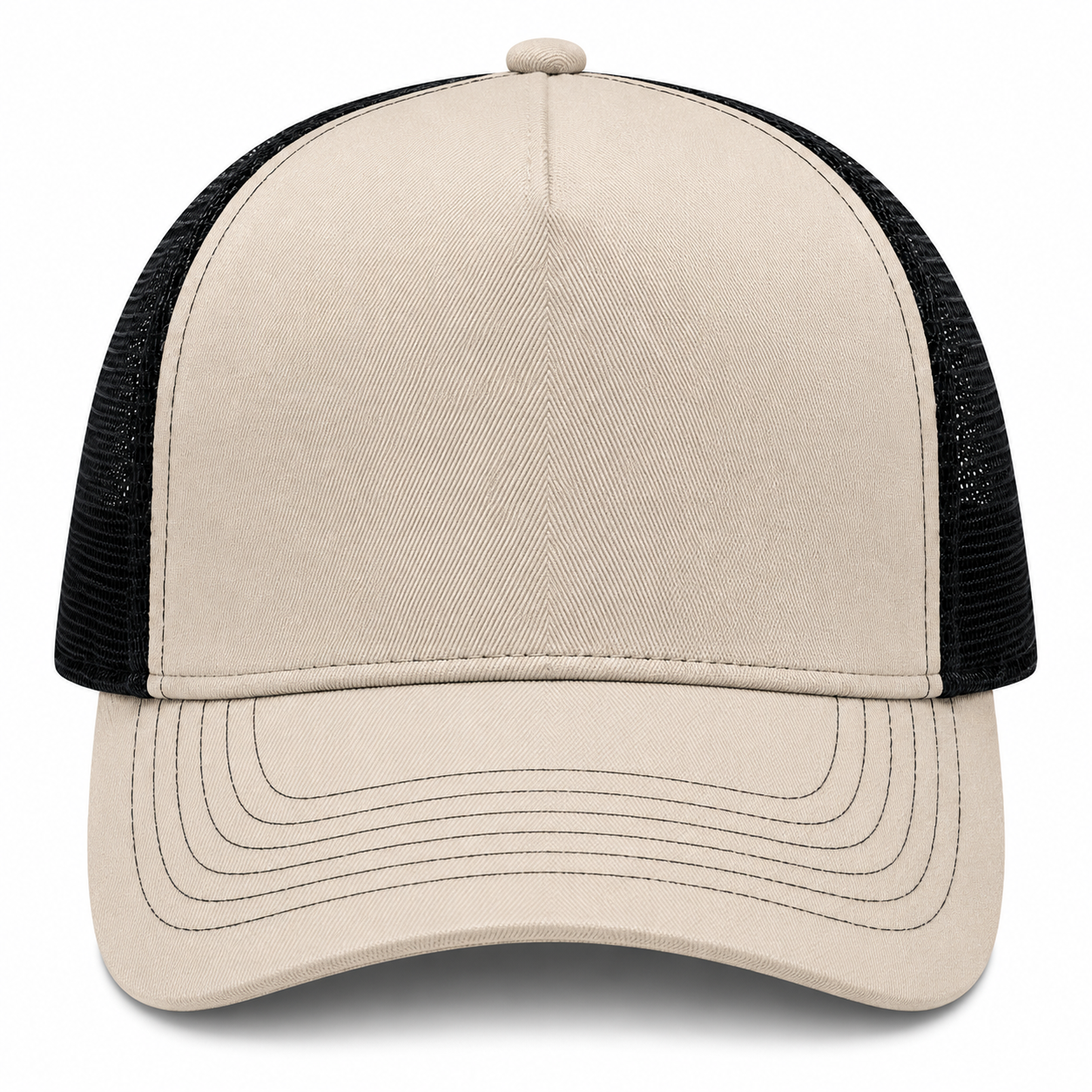 gorra truker beige con negro