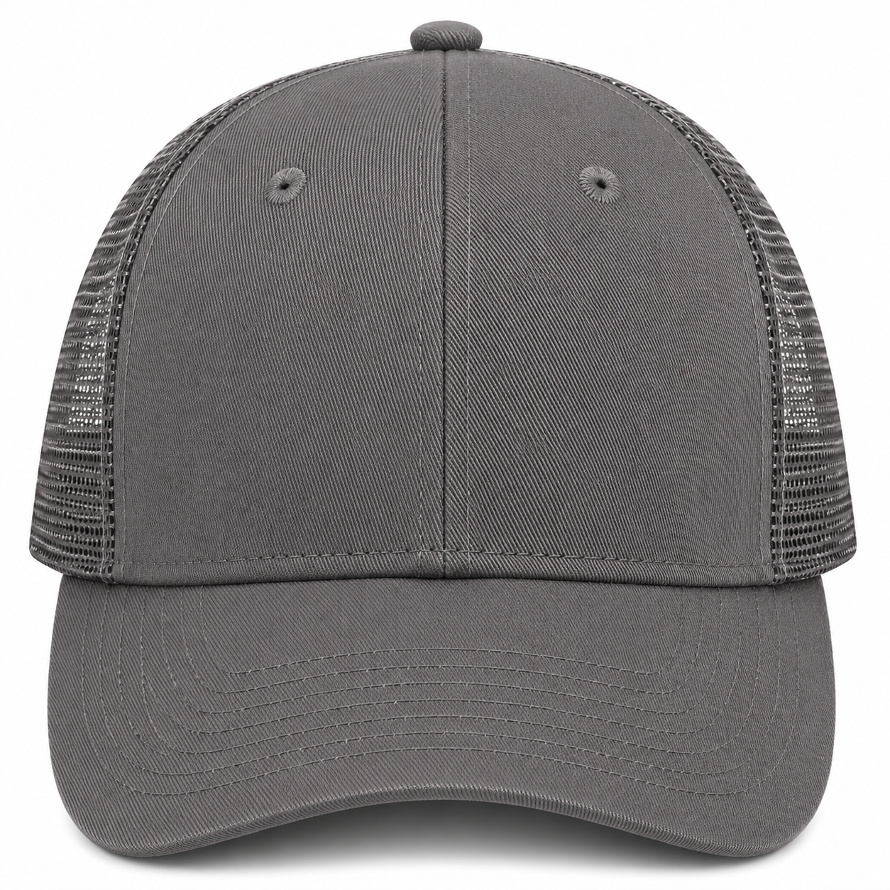 gorra truker gris con malla gris