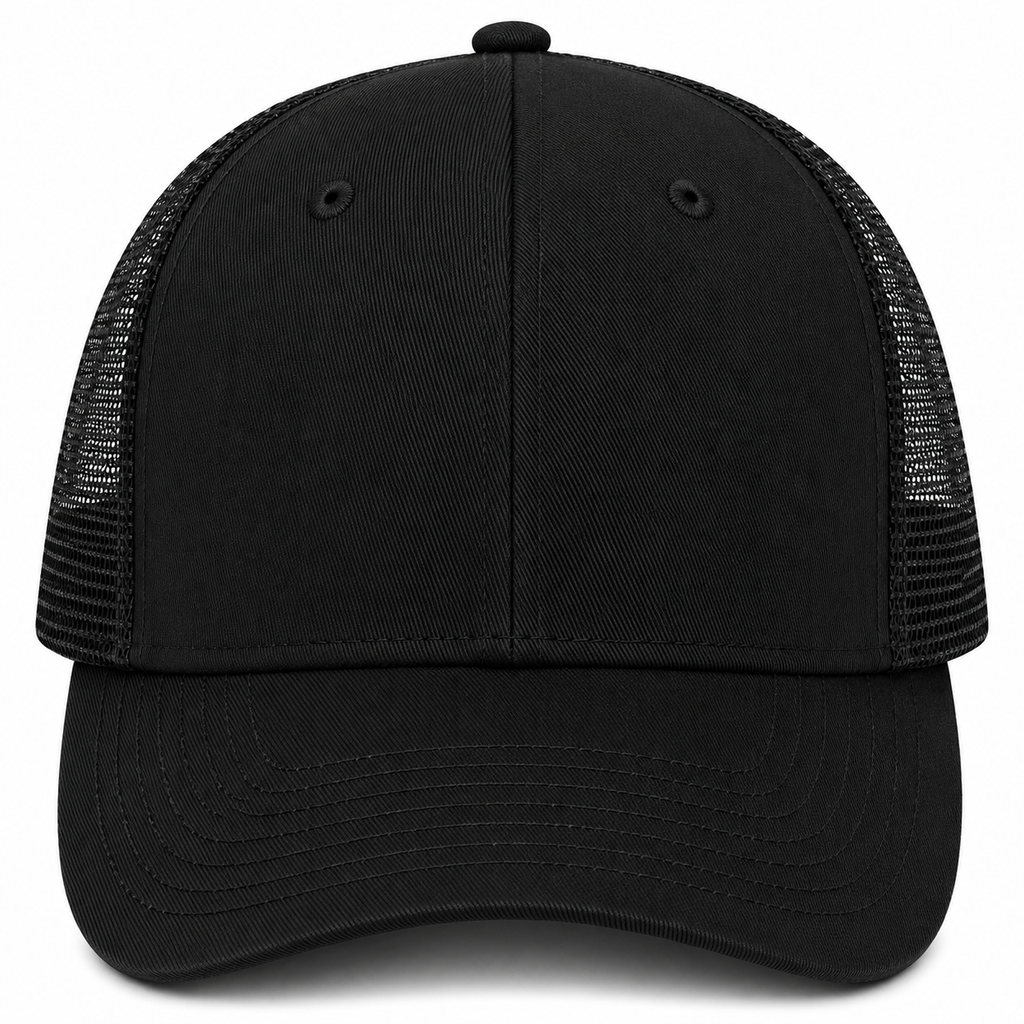 gorra truker negra con malla negra