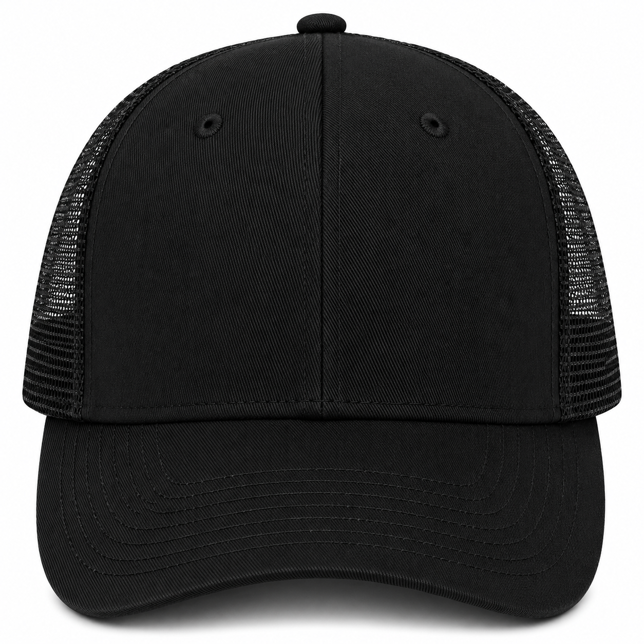 gorra truker negra con malla negra