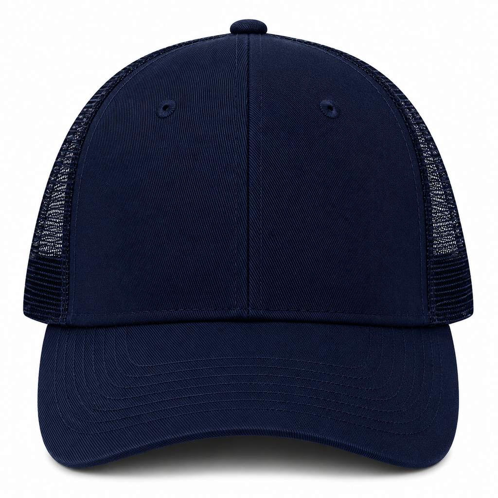 Gorra azul con malla azul
