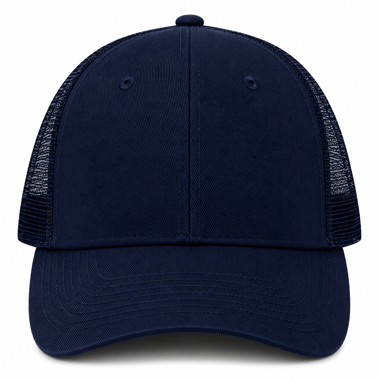 Gorra azul con malla azul