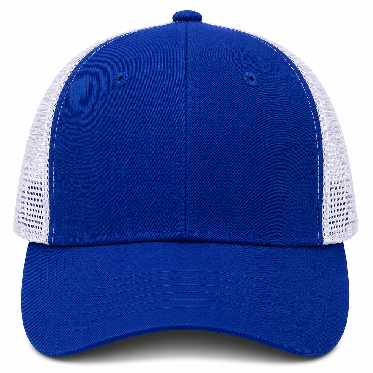 gorra azul rey con malla blanca