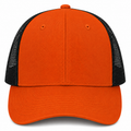 gorra truker naranja con negro