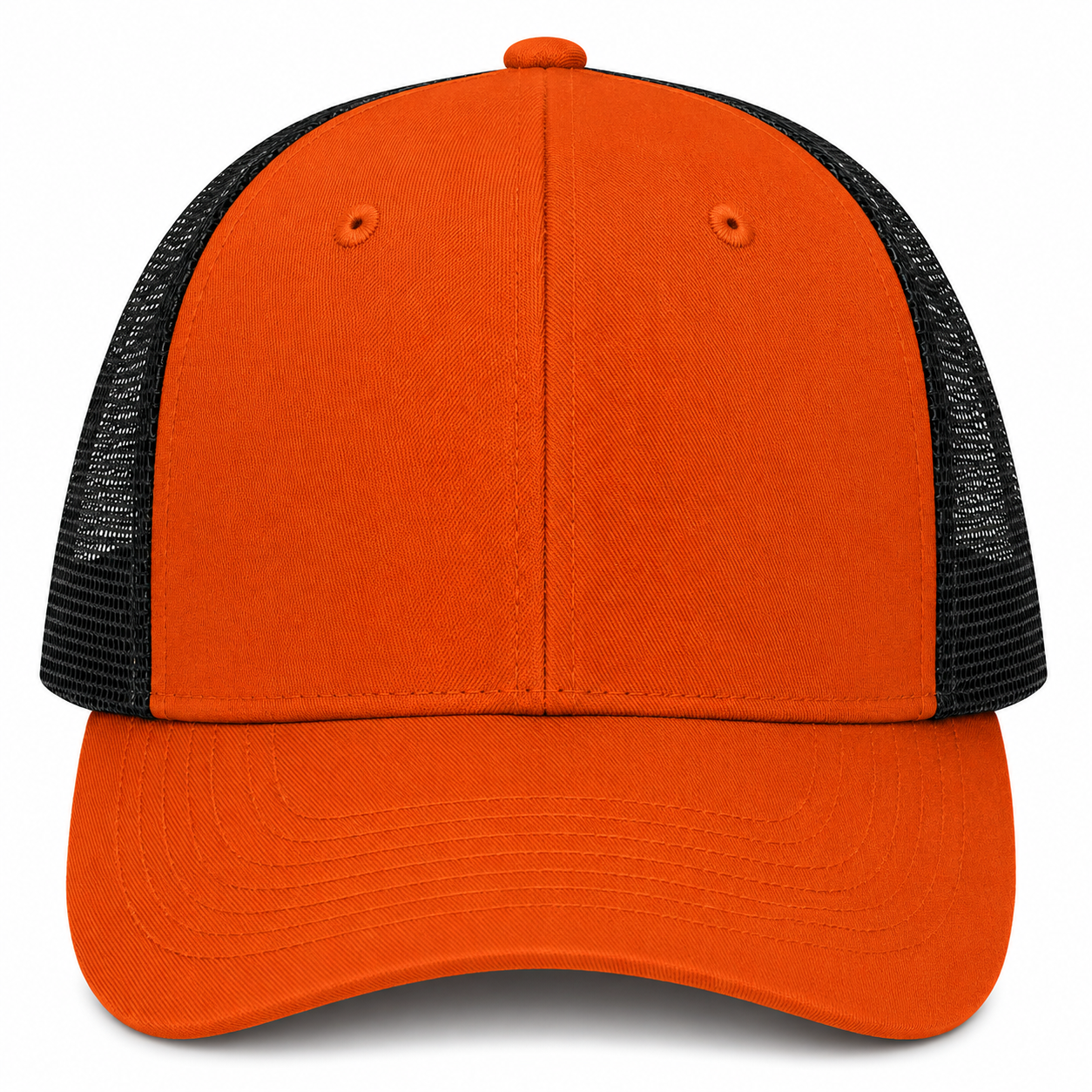 gorra truker naranja con negro