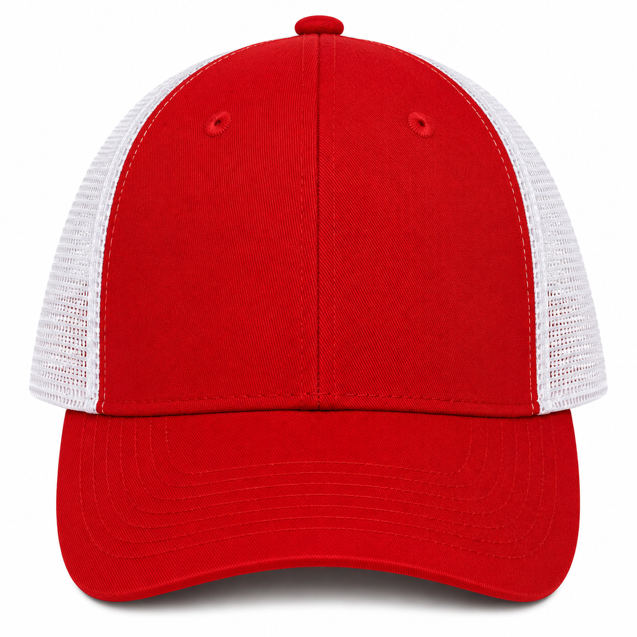 gorra  truker roja con blanco malla