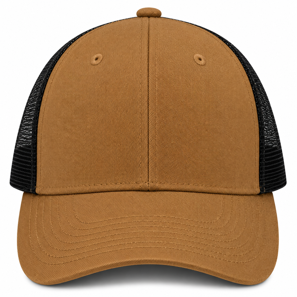 gorra cafe con malla negra