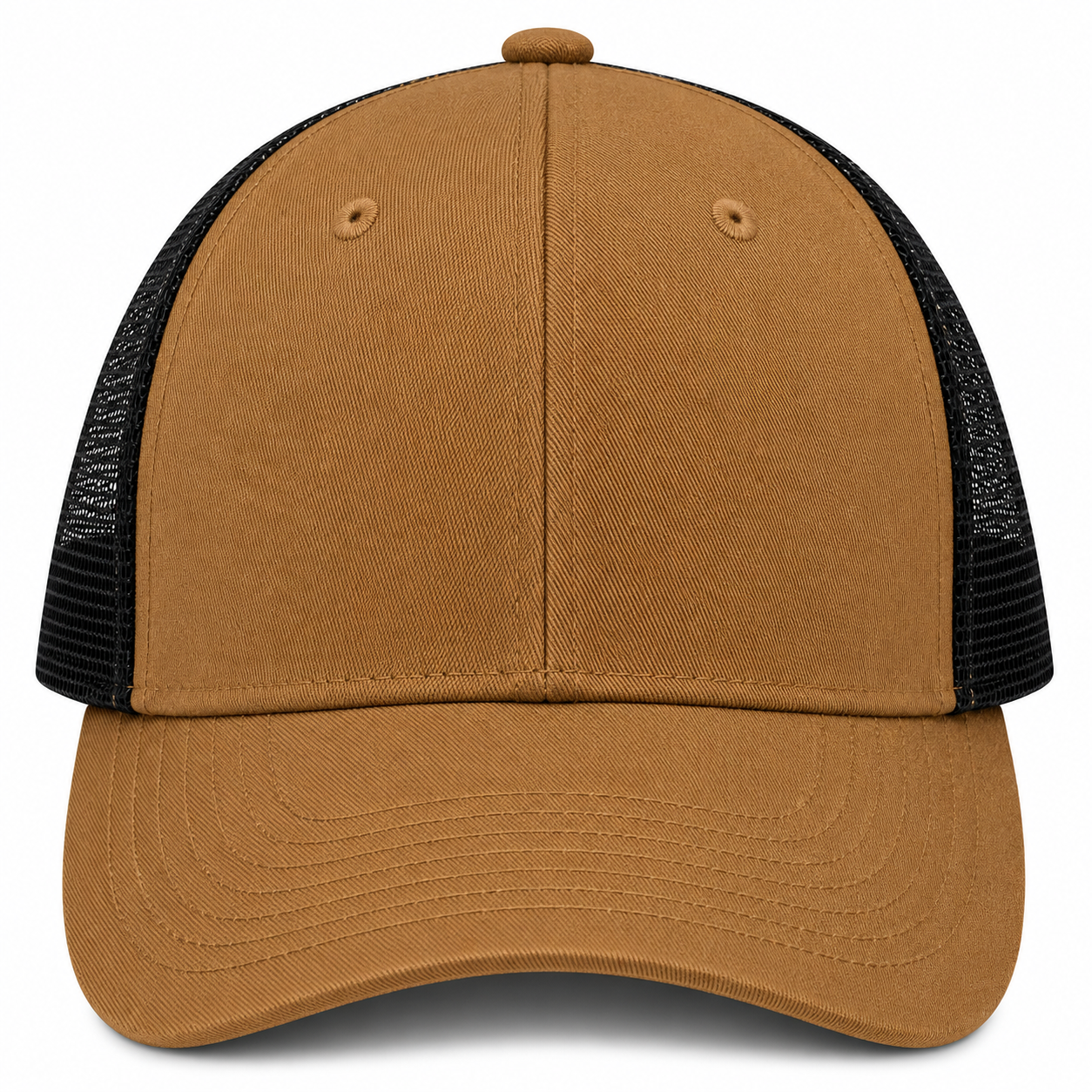 gorra cafe con malla negra