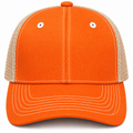 Gorra truker naranja con beige
