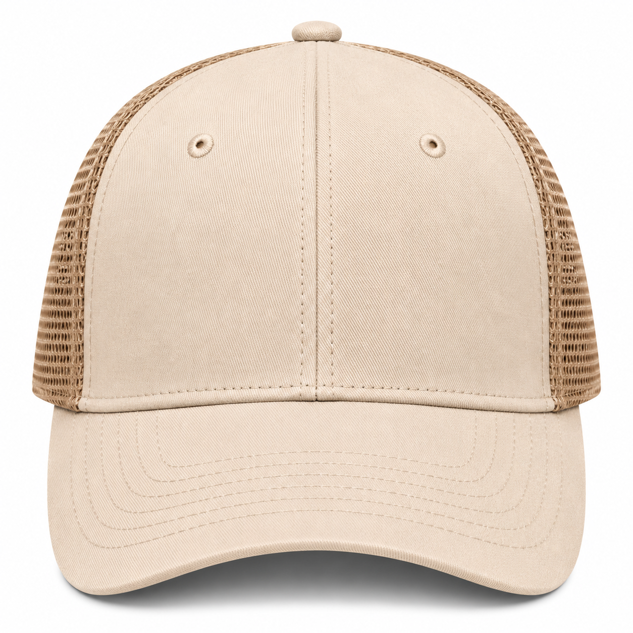 gorra beige con malla beige