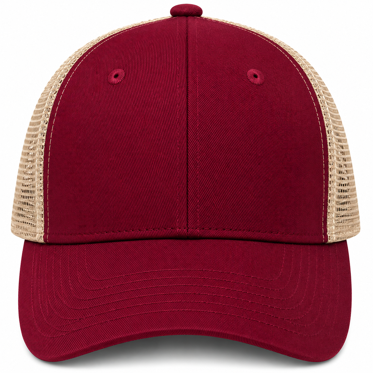 gorra truker vino con beige