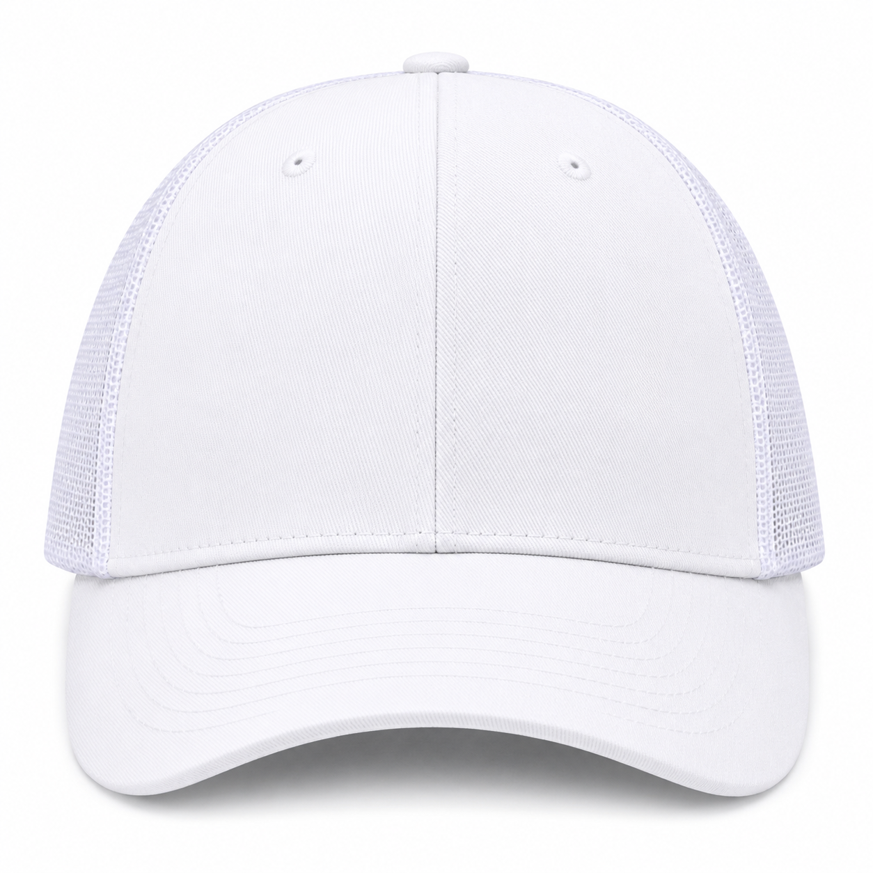 gorra truker blanca  con malla blanca
