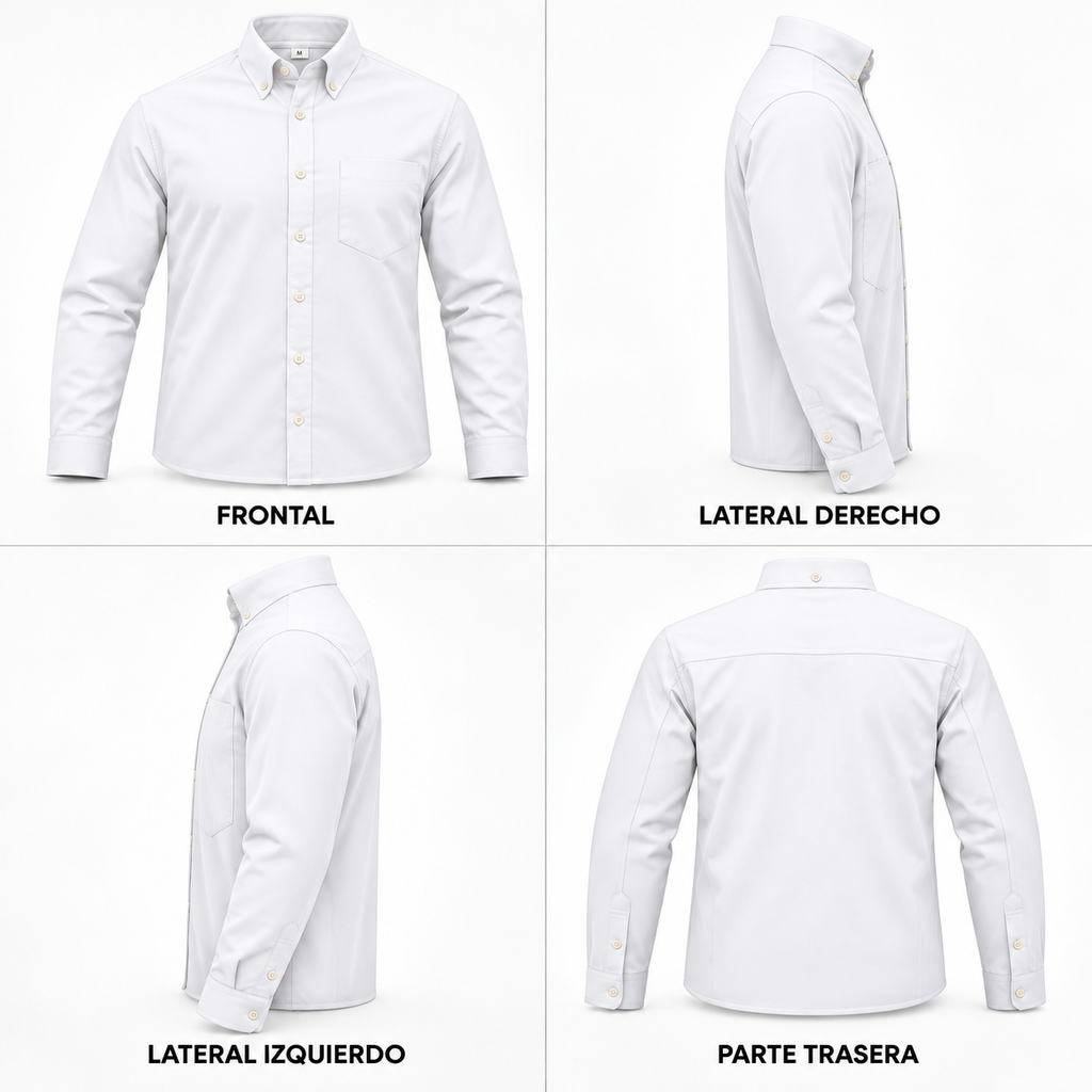 camisa gabardina color blanco
