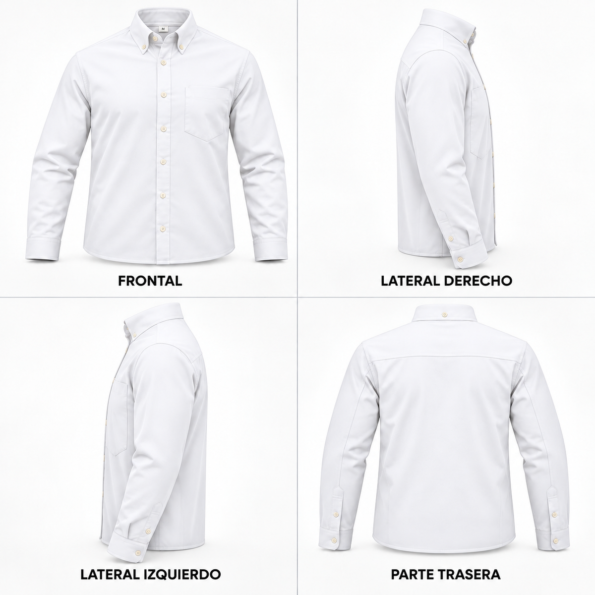 camisa gabardina color blanco
