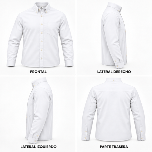 camisa gabardina color blanco
