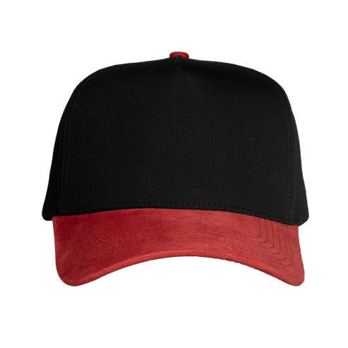 Gorra Negra/roja gamuza