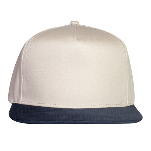 Gorra plana arena con negro