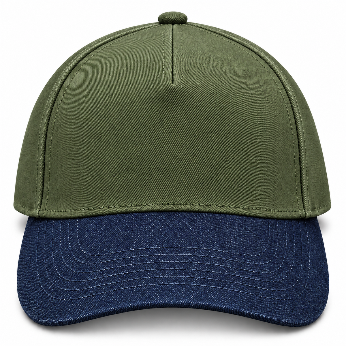gorra gabardina verde con mezclilla