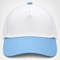 gorra gabardina blanca con azul claro