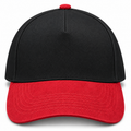 gorra gabardina negra con rojo
