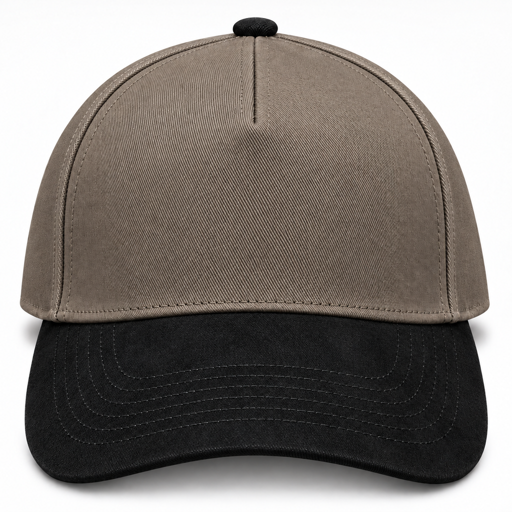 gorra gabardina cafe con negro