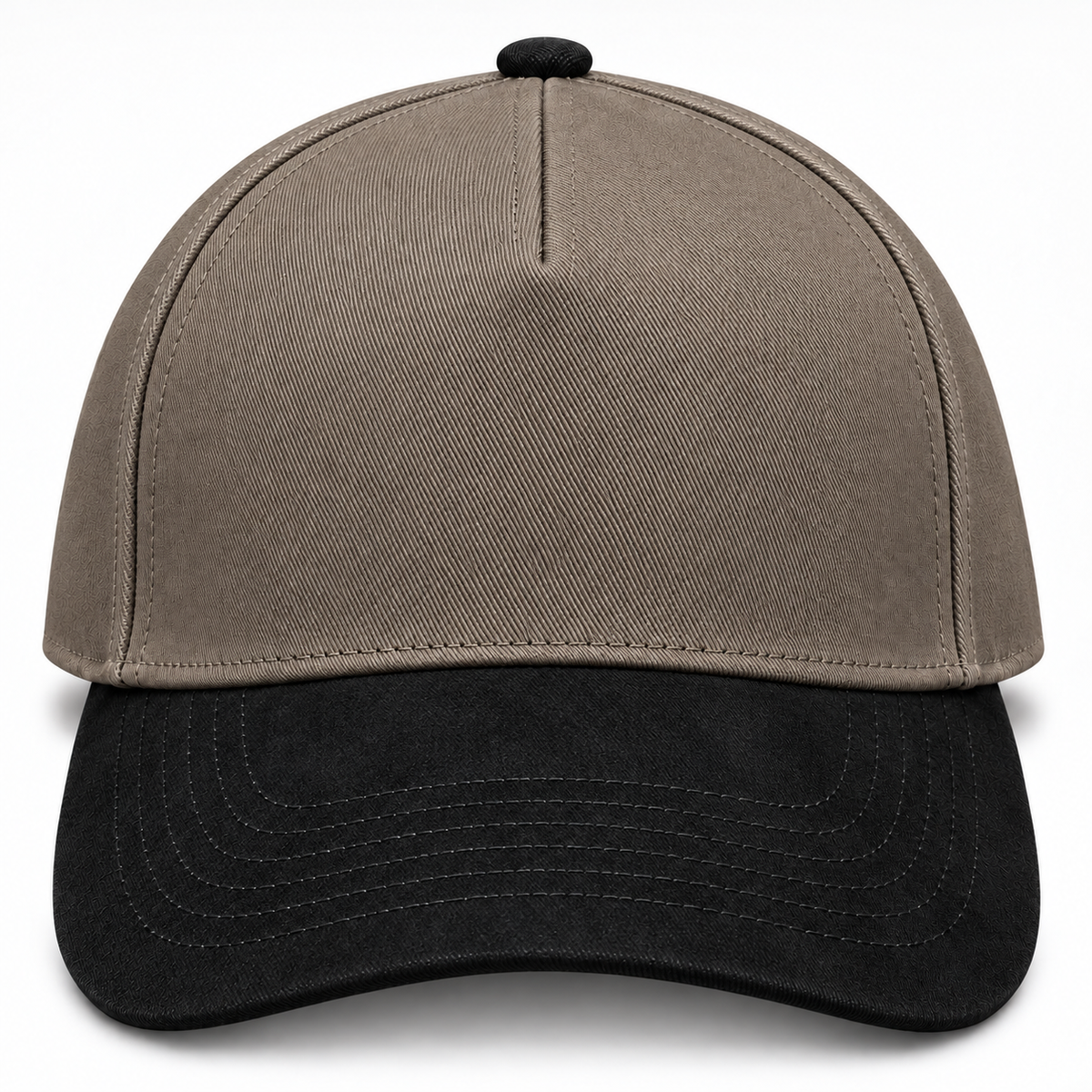 gorra gabardina cafe con negro
