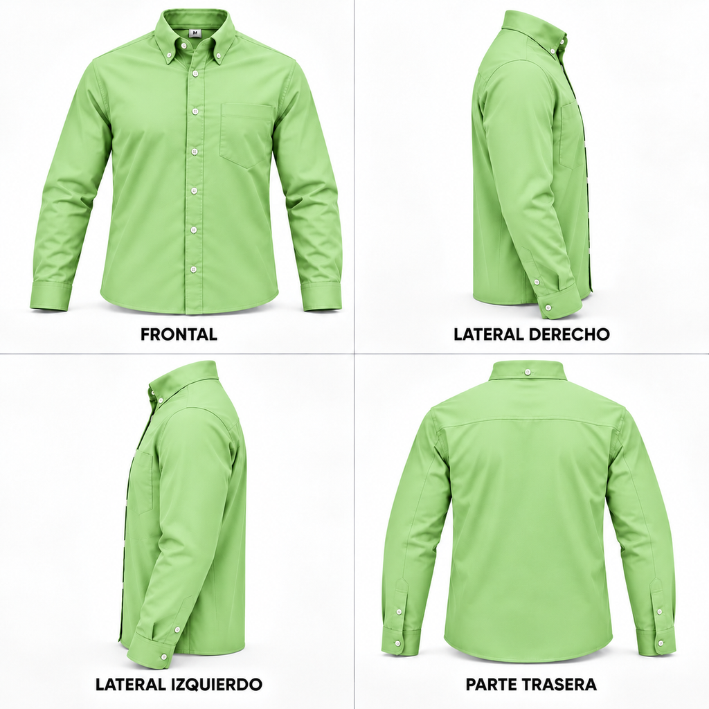 camisa oxford verde claro