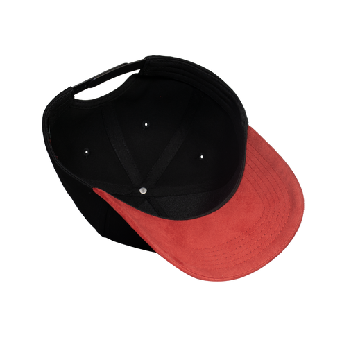 Gorra Negra/roja gamuza