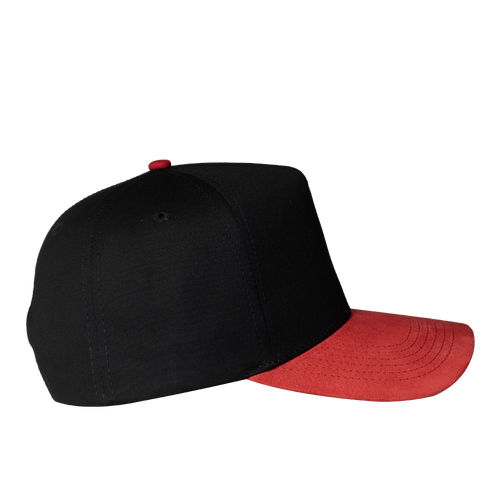 Gorra Negra/roja gamuza