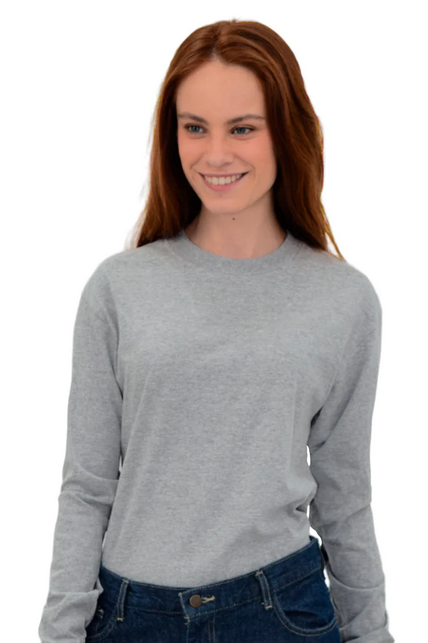 PLAYERA CUELLO REDONDO MANGA LARGA  MUJER