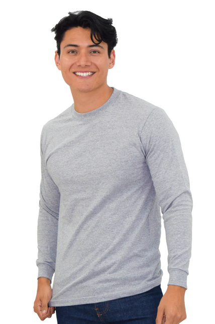 PLAYERA CUELLO REDONDO MANGA LARGA  HOMBRE